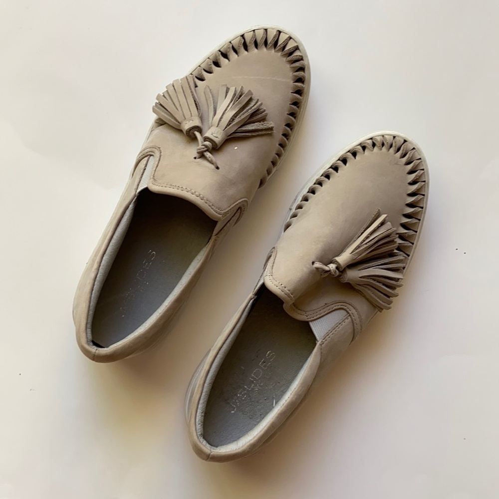 J Slides suede tassel slip on sneakers